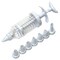 Chef Craft Dessert / Cake Icing Syringe with 8 Decorating Nozzle Tips